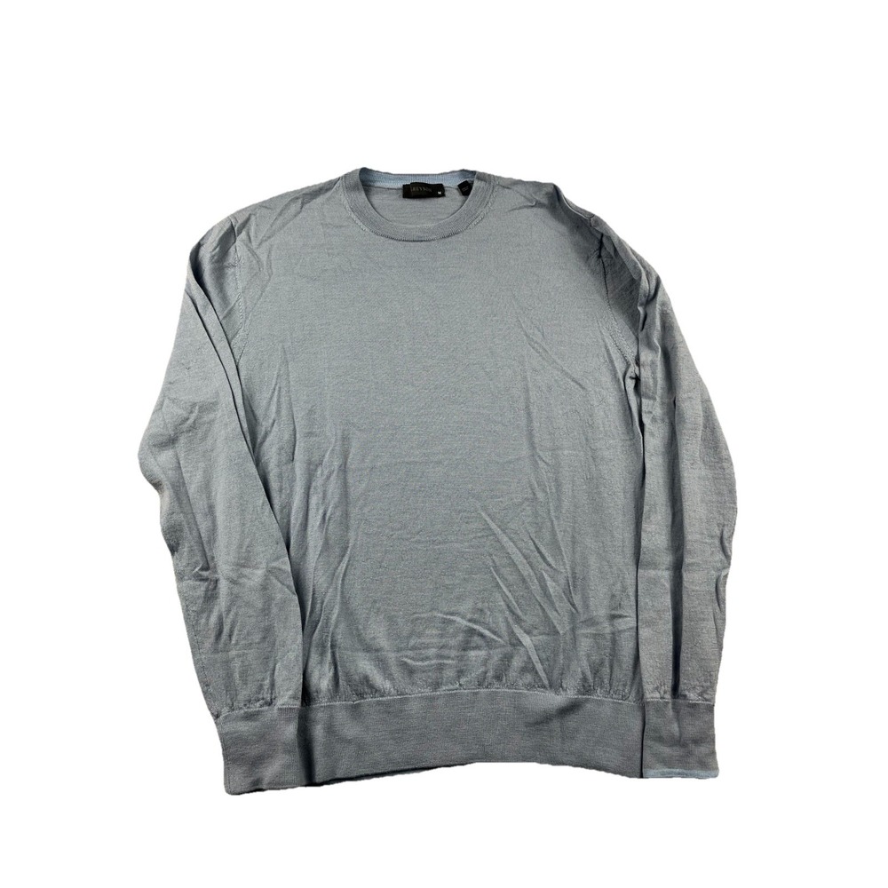 Greyson Golf Sweater Wool Crewneck Mens Medium Light Blue Pullover